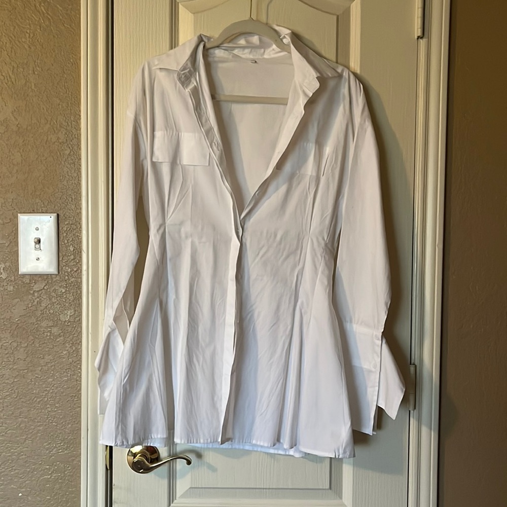 Medium short white SHEIN dress.